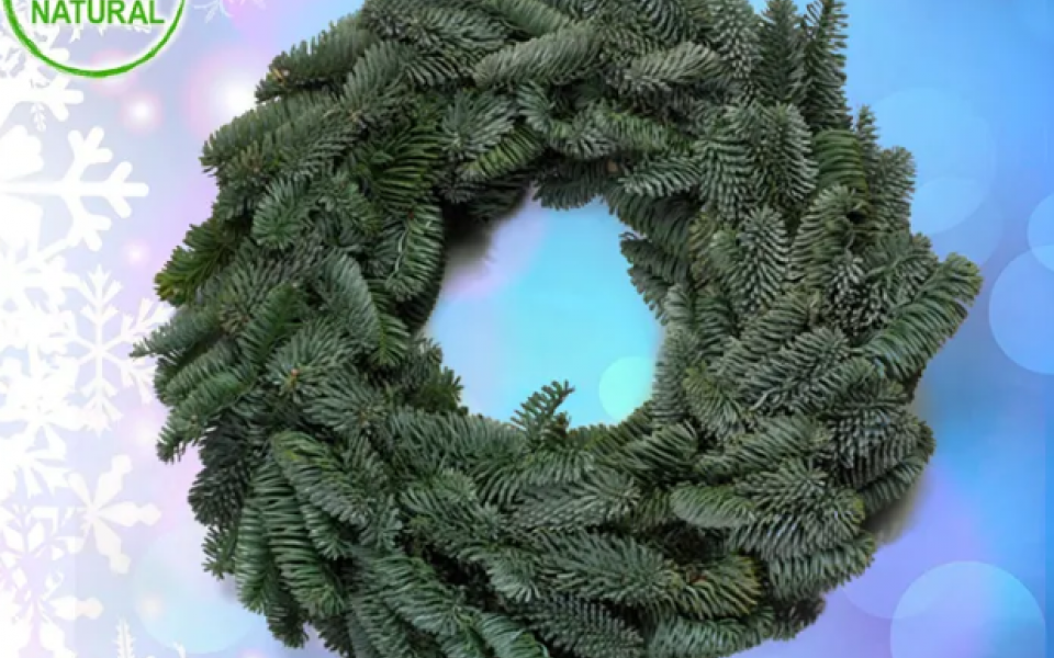 Венок новогодний рождественный без декора 30см